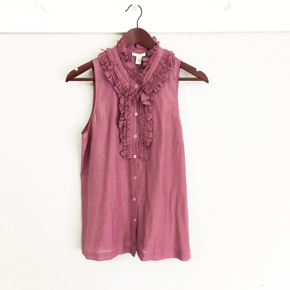 J. Crew | Blush Pink Ruffle Blouse - Picture 7 of 7